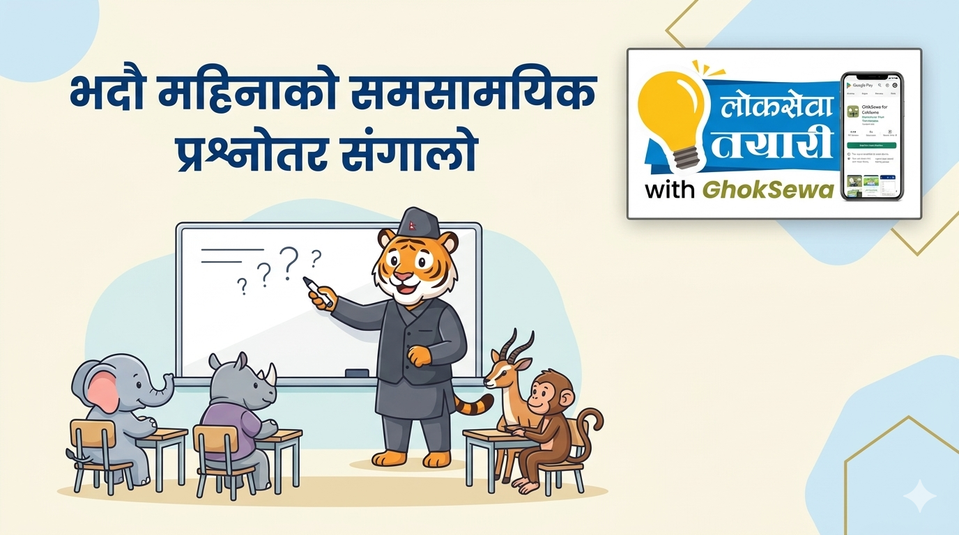 Current affairs question and answer collection for the month of Bhadra